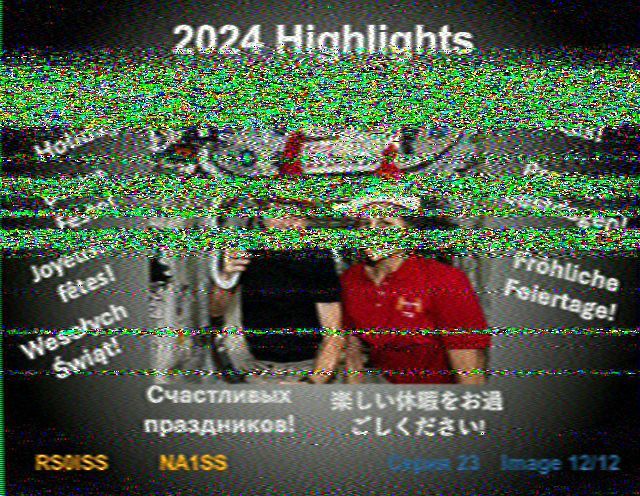 SSTV image from the ISS