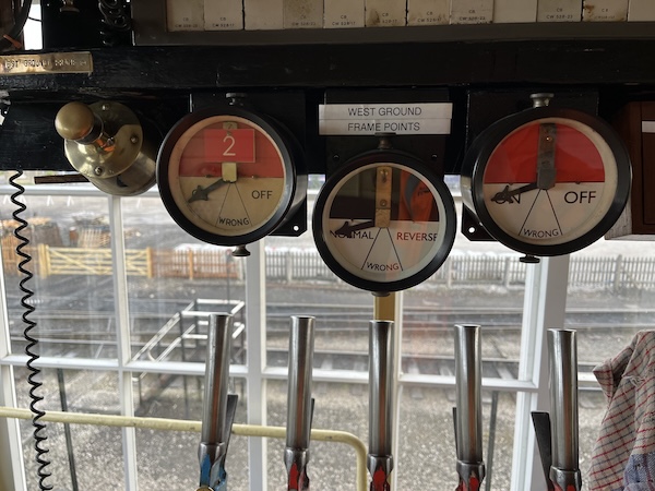 A photo of some signal box instruments