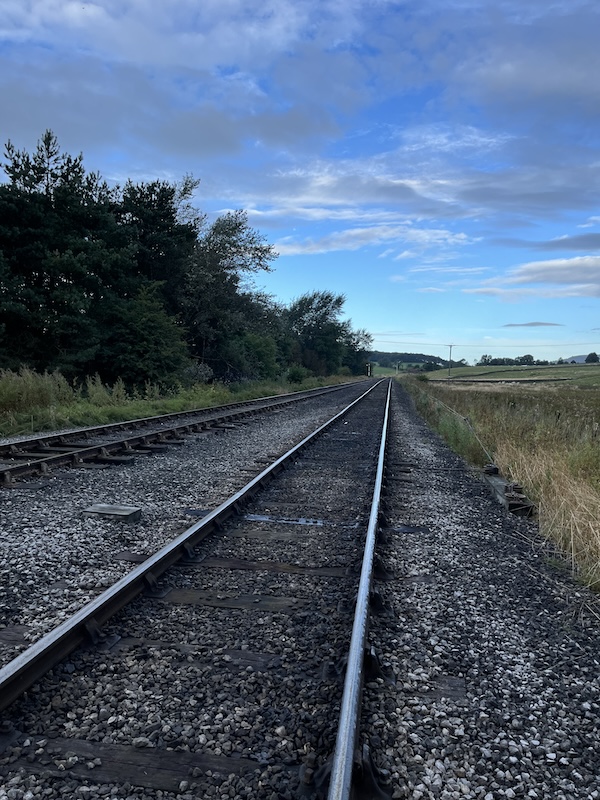 A railway line stretching off into the distance